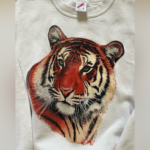 Vintage jerzees size S unisex fit tiger sweatshirt - Picture 3 of 5
